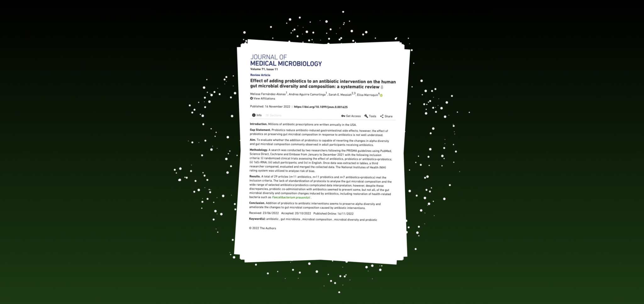 Research article on probiotics' effect on gut microbial diversity during antibiotic use