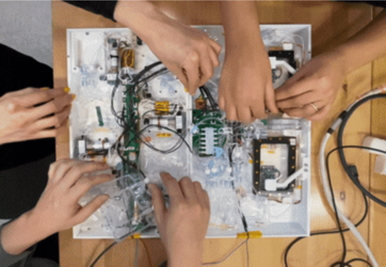 Hands on circuitboard