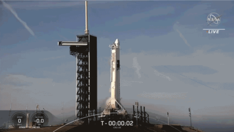 A photo of a rocket launch